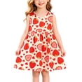 thumbnail image 5 of IFNWSV Girls Floral Print Sleeveless Summer Dresses Cotton A Line Beach Sundress Casual Dress with Pockets Multicolor 3-4 Years, 5 of 7
