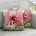 HENGT Decorative Floral Flower Pillow Covers 2pcs Blue Pink Purple