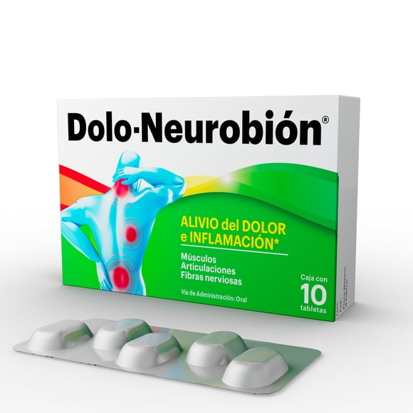 Dolo-Neurobión Analgésico para el dolor e inflamación con Diclofenaco 10 tabletas