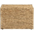 thumbnail image 3 of eHemco Heavy-duty Water Hyacinth Wicker Storage Trunk with Metal Frame, 23.3 by 16.5 by 15.2 Inches, Natural, 3 of 8