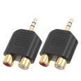 thumbnail image 1 of TABLETREANDS 2Ud Adaptador Splitter Auxiliar Trs 3.5mm A Doble Av Con Metálico Para Señal Estable, 1 of 7