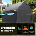 thumbnail image 3 of KING BIRD 10' x 20' Heavy Duty Carport Anti-Snow Outdoor Upgraded High Peak Storage Shelter with Reinforced Ground Bars, 3 of 9