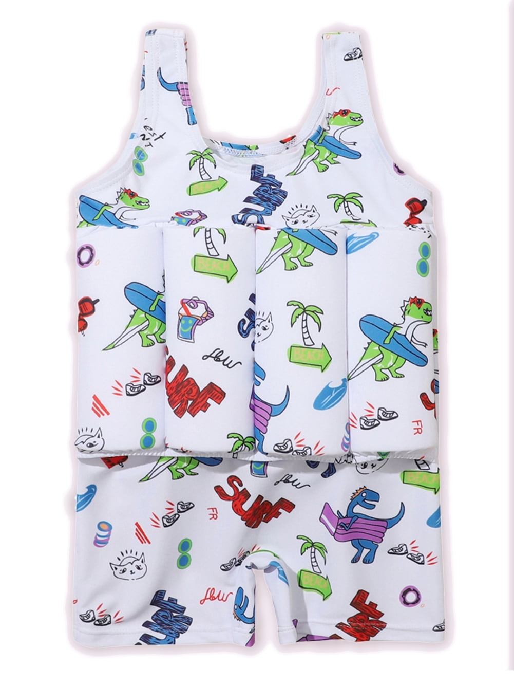URMAGIC Toddler Little Boy Girl Cute Dinosaur Fox One Piece Flotation