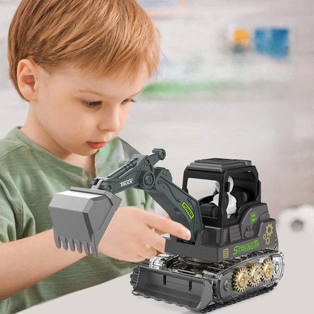 TIMIFIS Childrens Plastic Toy Car Pressing Engineering Car R Esistant Children's Engineering Car Excavator Toys Simulation Car Boys Girls Gift Education