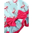 thumbnail image 3 of Infant Baby Girl 3Piece Swimsuits Flamingo Printed Bowknot Baby Swimwear Summer Sling Camisole+Ruffled Shorts with Hat, 3 of 6