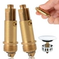 thumbnail image 1 of Spring Mechanism Basin Sink Pop-Up Bolt, Easy-to-Use Click Clack Plug Ensures Seamless Drainage Control, Corrosion Resistant For Durability (2Pcs), 1 of 8