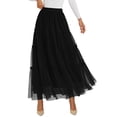 thumbnail image 1 of Falda PRETTYGARDEN Otoño 2025 Elástica Cintura Alta Maxi Negra XXL, 1 of 9