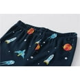 thumbnail image 4 of Popshion Little Boys Pajamas Toddler Kids 100% Cotton Space Planet 2 PCS Long Sleeve Sleepwear Set 6T/6436, 4 of 6