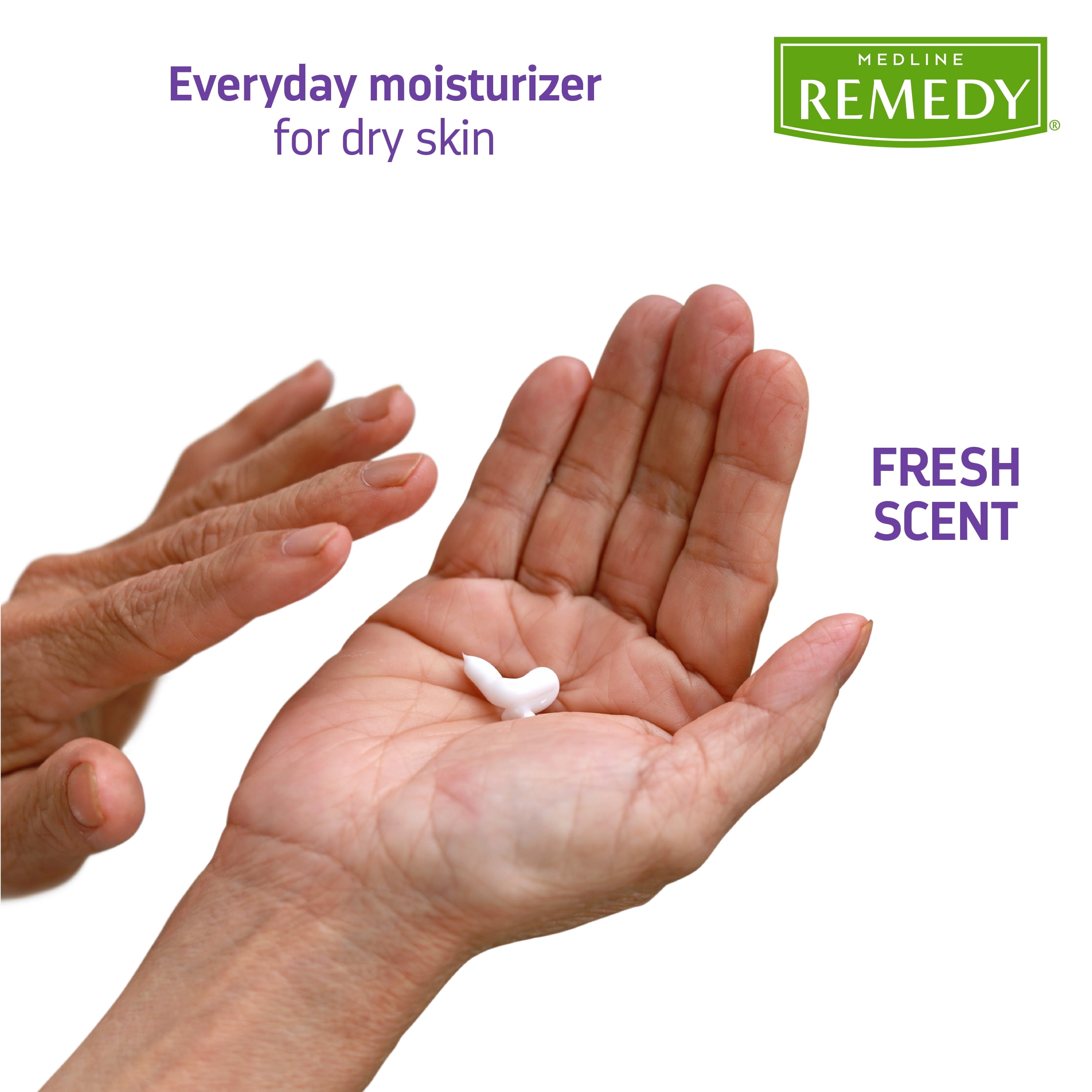 Medline Remedy Essentials Moisturizing Body Lotion (16 oz Bottle), 12 Count, Fresh Scent, Hydrating, Non-Greasy, For Dry Skin