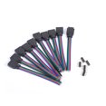 thumbnail image 1 of 4 Pin Wire Cable  4pin Connector Cable  4pin Connector Wire Cable 10Pcs 4Pin Male   Female Connector Wire Cable For 3528 5050 SMD LED Strip Light, 1 of 8