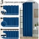 thumbnail image 2 of Lino Cortinas Blackout 100% Opacas, Bolsillo para Barra/Pestaña Trasera, para Recámara y Ventana de Sala, 2 Paneles (Azul, 132 x 213.3 cm), 2 of 12