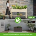 thumbnail image 5 of Raised Garden Bed Mobile, 47" x 22" x 33", Wooden Planter Box with Legs, Stand up garden planter box for Vegetables Flower Herb(Grey), 5 of 6