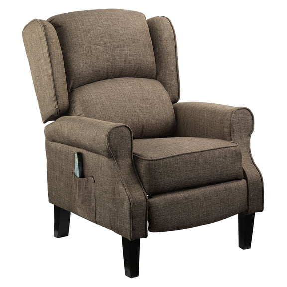 HOMCOM Massage Recliner Sofa with Heat Function, Remote Control, Brown