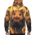 thumbnail image 7 of Daiia Cute Sunflower Guinea Pig for Men's Fashion Hoodies & Sweatshirts with Kangaroo Pocket Hooded Sweatshirt Breathable & Moisture Wicking-X-Large, 7 of 7
