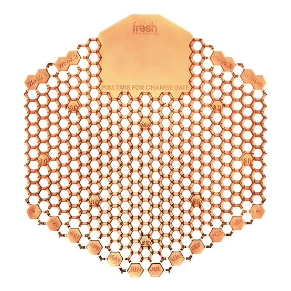 Fresh Products Wave 3D Urinal Deodorizer Screen, Orange, Mango Fragrance, 10 Screens/Box