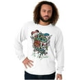 thumbnail image 5 of No Regrets Skull Snake Rose Tattoo Long Sleeve TShirt Men Women Brisco Brands L, 5 of 6