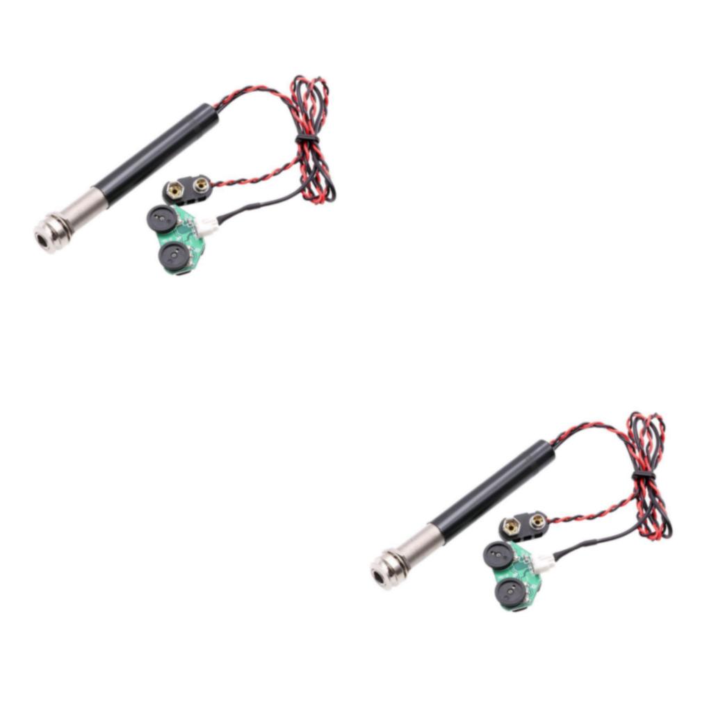 Active Endpin Jack Preamp Piezo Pickup Kit Controllo Del Volume E Del Tono Per Parti Di Chitarra Classica Acusticaphoto Color Szrh A S - Foto 6