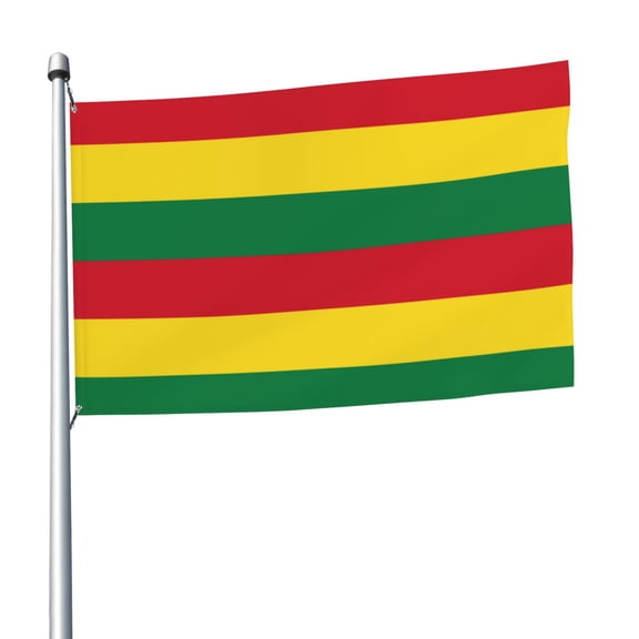 Reggae Flag Flag 5x8 Ft Print Vivid Color Light-Weighted Flags With Grommets