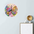 thumbnail image 4 of Wall Clock Artwork - Floral Butterfly - Personalized Wall Clock 11.6", 4 of 5