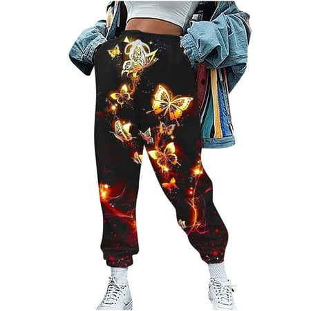

Jeans for Women Womens Jeans Women s Comfortable Trendy Printed Casual Printed Elastic Waist Tunic Pants Maternity Leggings Bell Bottom Jeans for Women Clearance Gold M
