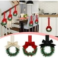 thumbnail image 3 of JEWLALO 6-Pack Christmas Kitchen Cabinet Wreaths with Ribbon Bows & Red Berries, Mini Christmas Wreaths for Cabinets, Small Window, Door, Farmhouse Xmas Party Decorations (Red), 3 of 7