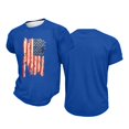 thumbnail image 3 of lnmuld Boys Independence Day Vintage Distressed Flag Short Sleeve T-Shirt Color:Blue,Size:8-9 Years, 3 of 5