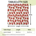 thumbnail image 2 of Red Strawberry Plants Fruit White Pattern Square Fitted Tablecloth with Elastic Edge,Square Table Cover,Washable Elastic Table Cover for Home Kitchen Party Decor 36"x36", 2 of 6