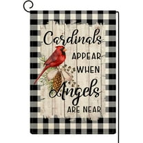 Newhomestyle Christmas Red Cardinals Patio Garden Flag, Outdoor Linen Flag for Home Decor 12x18 inch