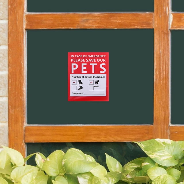 unbranded Pegatinas De Alerta De Para Mascotas En Y Puertas Color Seguridad Y
