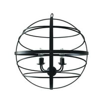 Yosemite Home Decor Vega 4-Light Metal Orb Chandelier in Matte Black