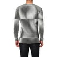 thumbnail image 3 of INSPIRE CHIC Men's Striped T-Shirt Long Sleeves Crew Neck Stripe Basic Tops M Black, 3 of 6