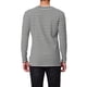 thumbnail image 3 of Camiseta de rayas de manga larga para hombre INSPIRE CHIC, cuello redondo, básica, talla 2XL, negra, 3 of 6