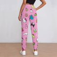 thumbnail image 3 of Hello Kitty Joggers for Women Soft Cozy Sweatpants Cuffed Tapered Casual Yoga Pants with Pockets S, 3 of 8