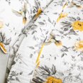 thumbnail image 4 of Lush Decor Penrose Floral Cotton Reversible Quilt, Full/Queen, Yellow/Gray, 3-Pc Set, 4 of 5