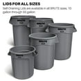 thumbnail image 4 of Rubbermaid Commercial FG261960GRAY 19.88 in. BRUTE Self-Draining Flat Top Lids for 20 gal. Round BRUTE Containers - Gray, 4 of 7
