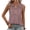Pink, variant on Womens Tank Tops Summer Collared Quarter Zip Blouses Sleeveless V Neck Shirts Business Casual Tunic for Leggings