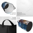 thumbnail image 4 of PAYOHTO Foldable Laundry Room Hamper Bucket Waterproof Bathroom Basket for College Student Living Room Storage Pillows Blankets Autumn View of Lake Travel Austrian Alps, 4 of 8