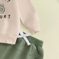 thumbnail image 4 of HCNTES Baby Boy Winter Clothes Baby Toddler Boys Fall Clothing Set 0 6 12 18 24 Months 2T 3T 4T Letter Tractor Print Long Sleeve Round Neck Tops Drawstring Pocket Long Pants 2-Piece Outfits, 4 of 6