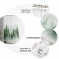 thumbnail image 5 of Extra Long Shower Curtain 72x84 Inch, Green Foggy Forest Shower Curtain Waterproof Bathroom Decor Watercolor Mist Mountains Landscape Fabric Bath Curtain Set Accessories with Hooks, 5 of 6