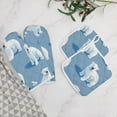thumbnail image 5 of Cute Polar Bear Insulated Gloves And Pot Mats (four Piece Set), 5 of 6