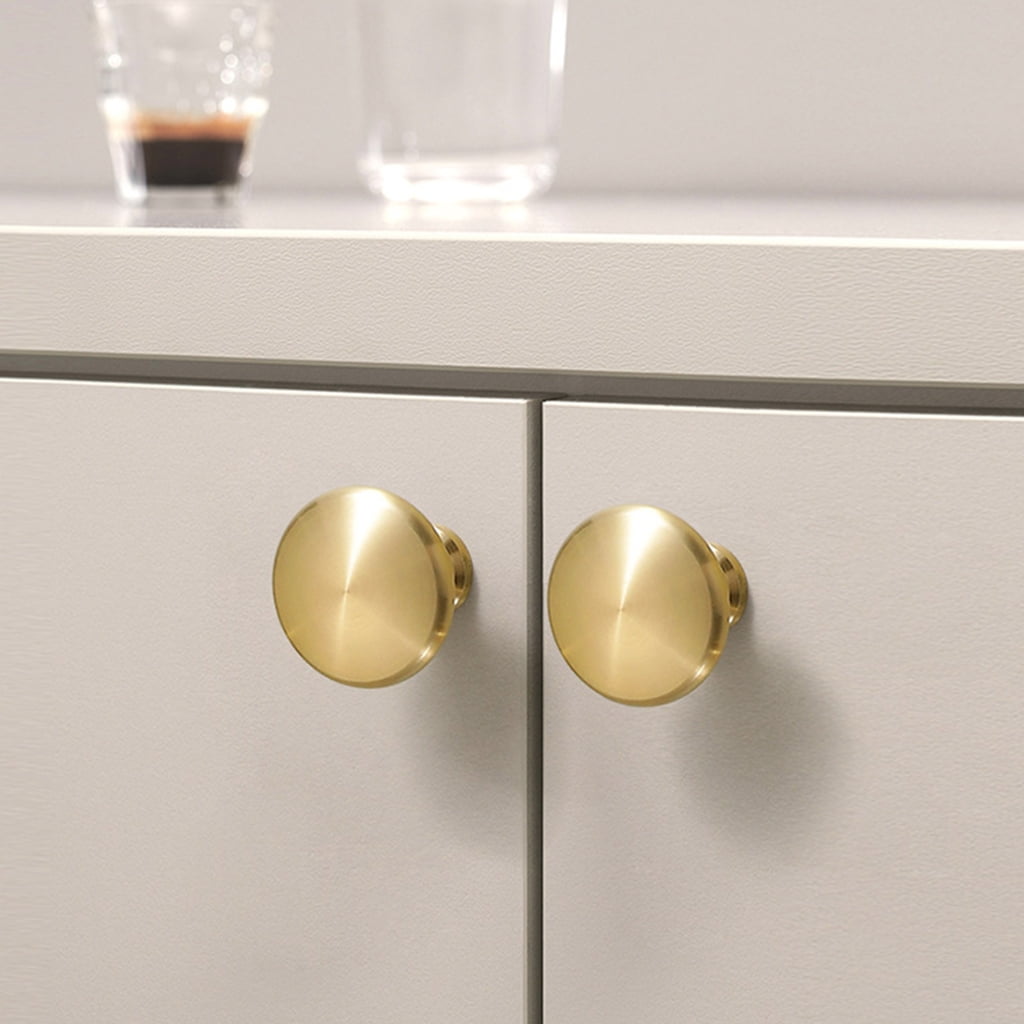 lanema 8Pcs Gold Brass Knobs Elegant Cabinet Pull Decorative for Dressers & Cupboards