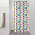 thumbnail image 2 of Pets Paws Print Colorful Shower Curtain 36"x72" ,Bathroom Decorative Shower Curtains Set with 12 Hooks,Modern Waterproof Washable Shower Curtain, 2 of 6