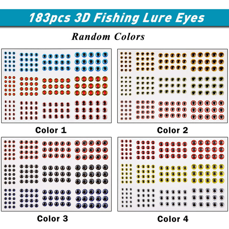 Fishing Eyes for Lures，3D/4D Fly Eyes Lifelike Artificial