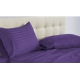 thumbnail image 3 of D.N.G. BEDDINGS Luxury 4 Piece Sheet Set with 12 Inch Deep Pocket 800 Thread Count 100% Egyptian Cotton Stripe Purple Color Olympic Queen Size, 3 of 3