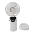 thumbnail image 1 of Portable Handheld Fan USB Rechargeable 5 Speeds Digital Display, Ajustable, Lightweight Mini Fan with Base, for Outdoor Indoor, 1 of 7