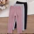thumbnail image 6 of NIEWTR Baby & Toddler Girls' Ribbed Leggings (3 Pack) – Soft Cropped Cotton Blend Ribbed Pants, 6 of 9