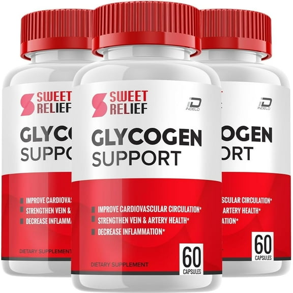 Sweet Relief Glycogen Support Capsules Supplement - SweetRelief Optimizer Advanced Formula, Sweet Relief Supplement, SweetRelief Booster Reviews,Glycogen Supplement 3 Pack - 180 Capsules