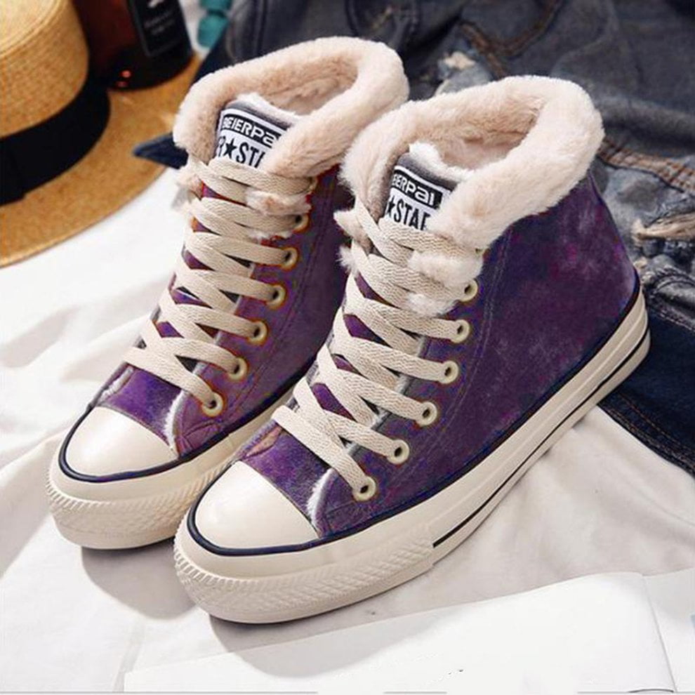 womens canvas snow sneakers