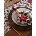 thumbnail image 4 of Woodland Holly Christmas Holiday Kitchen & Table Décor, Table Runner, 14x108, Poinsettia & Christmas Greenery, 4 of 6