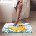 thumbnail image 4 of 1pc Rubber Duck Absorbent Non-Slip Bathroom Thickened Flannel Rug Decor,Soft,Quick Drying,Suitable For Indoor/outdoor Use,Bathrooms,Bedrooms,Kitchens,Terrace,Laundry Rooms,16"x24", 4 of 9